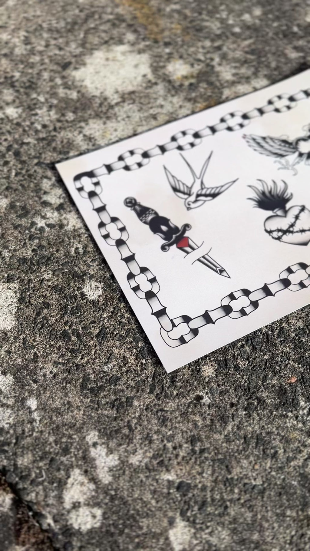 Traditional Tattoo Flash Sheet