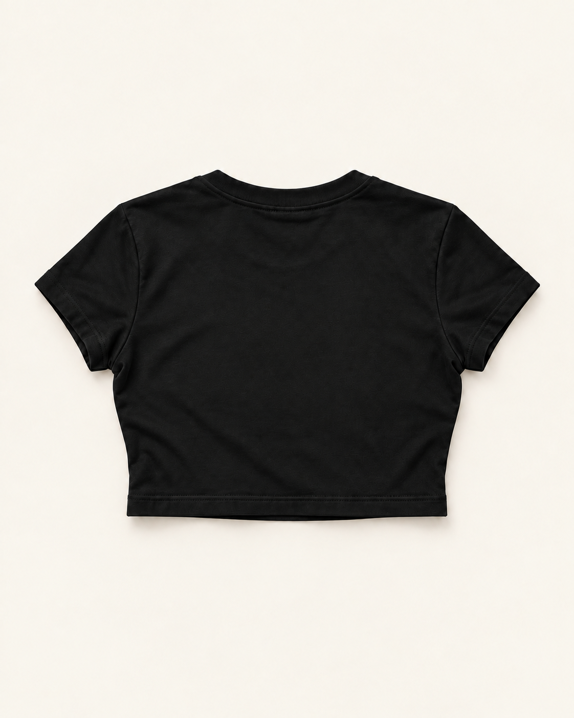 Renegade Deathcore Crop Tee black flat lay back product view