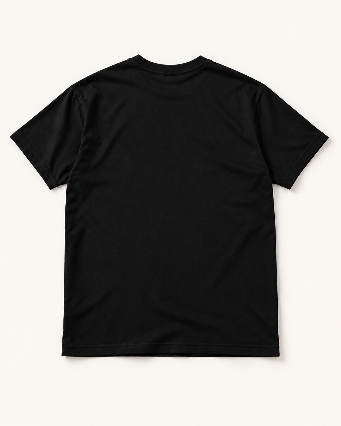 Renegade Deathcore Logo Tee black flat lay back view on cream background