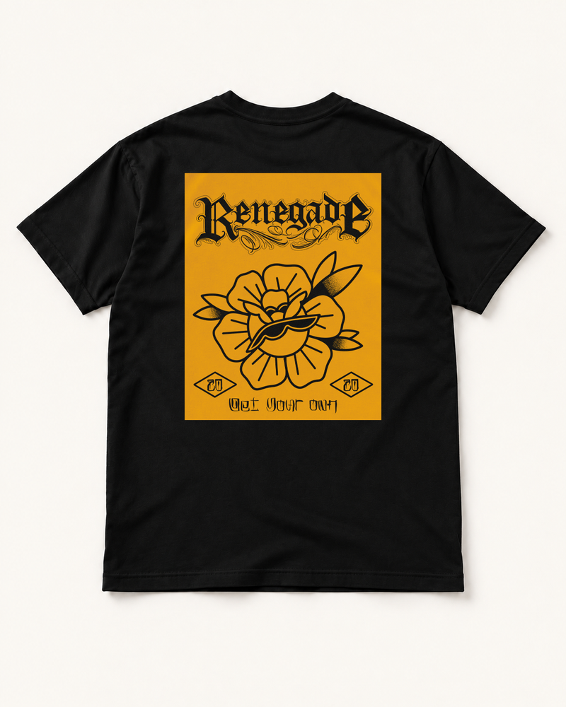 Classic Rose Graphic Tee showing the large rose graphic on the back.