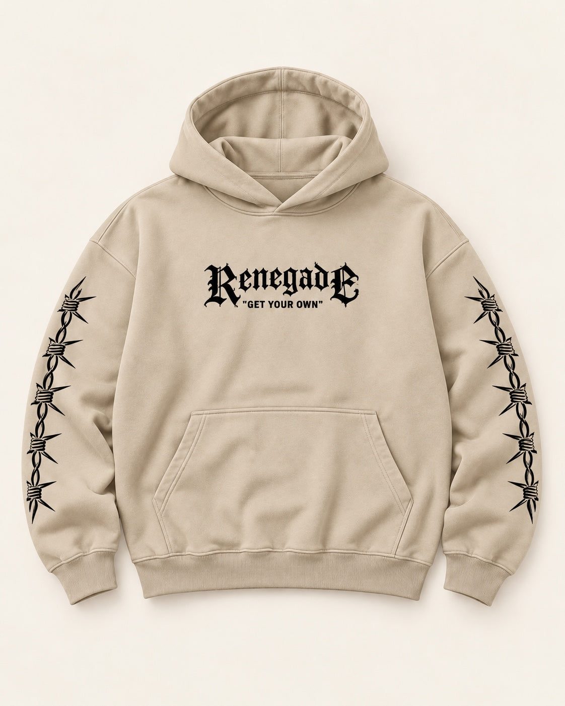 Trouble Graphic Hoodie regular fit, front view.