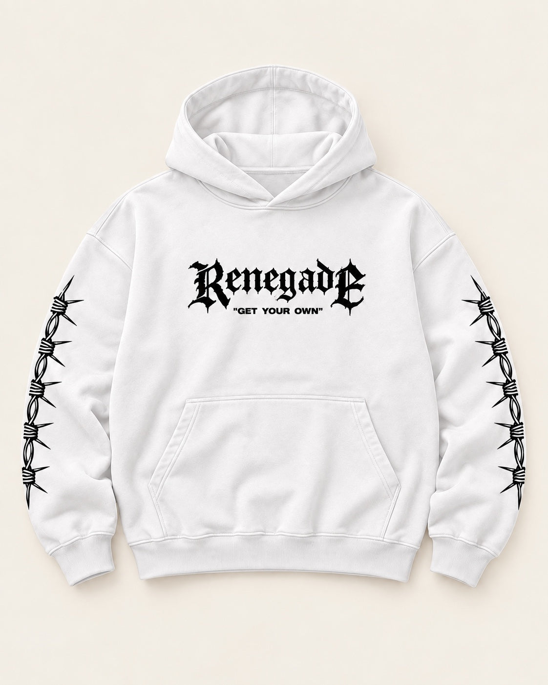 Trouble Graphic Hoodie regular fit, front view.
